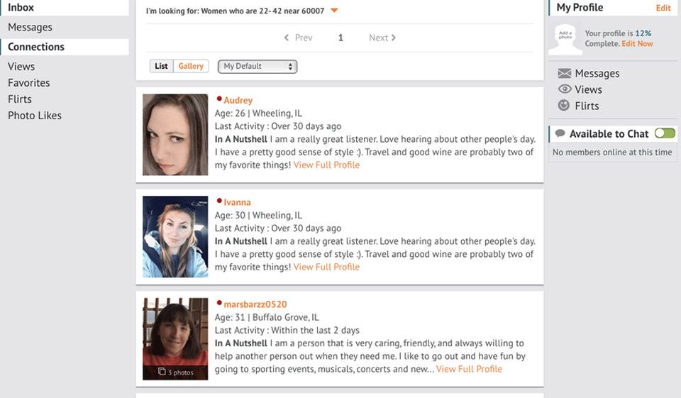 Usability of This Dating Website